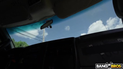 Johnny Love picked up Luna Luxe for quick public fuck in the Bang Bus