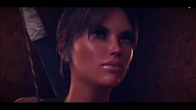 Lara Croft has found something better than ancient treasures and these are two huge cocks