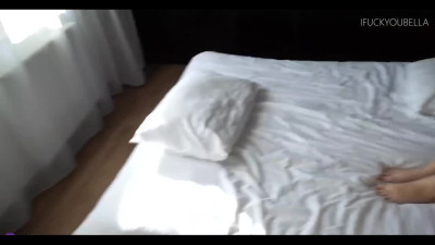 A guy asks his sexy busty stepsister to help him and she asks him to suck his cock in return