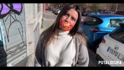 The flasher latina can't wait to get into the pants of a peeper