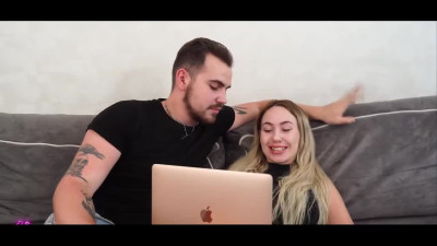Blonde wife helps me fuck redhead's anal and swallows sperm
