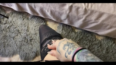 Inked teen begs to fuck her anal hard - Amateur POV