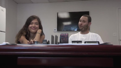 18 yo slut came to her very first porn casting