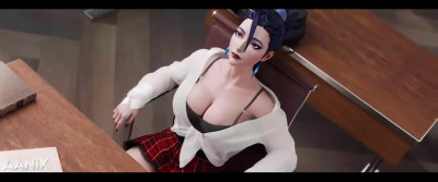Luxury 3d school slut stuffed multiple cocks in all holes in rude ways