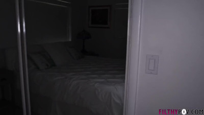 Naughty hottie Brin Summers masturbates and sucks cock POV video
