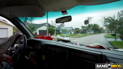 White teen Candy Lane picked up for a fuck in public - Bang Bus