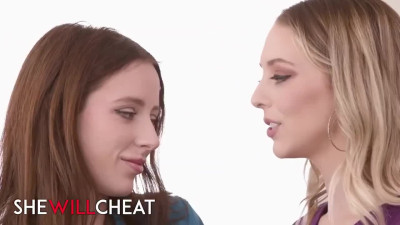 Skinny babe caught cheating with her small tits coworker