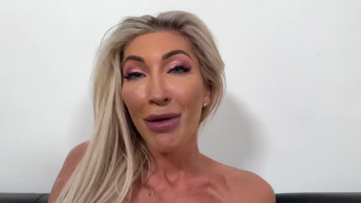 Dashing busty cougar Brianna Dymond takes part in the casting with a hard drilling of her pussy.