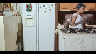 Amateur Latina Wife with colored hair prone boned by husband