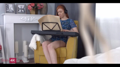 Ginger piano player is ready to be fucked by her teacher