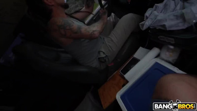 Foxy Lucky Anne hooks up with BBC in the Bang Bus