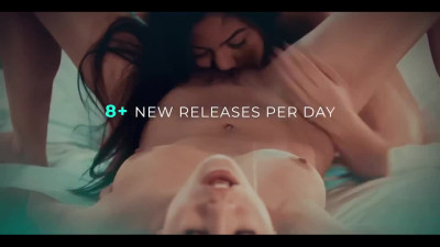 MILF caught two lesbian girls and gives stepdaughter better pleasures