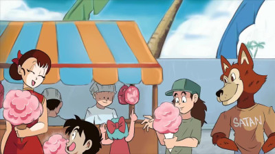 Excited Goku publicly finished in the pussy of a sissy beauty. Spectacular animation.