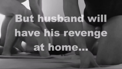 Cuckold watched his wife cheating on his way home
