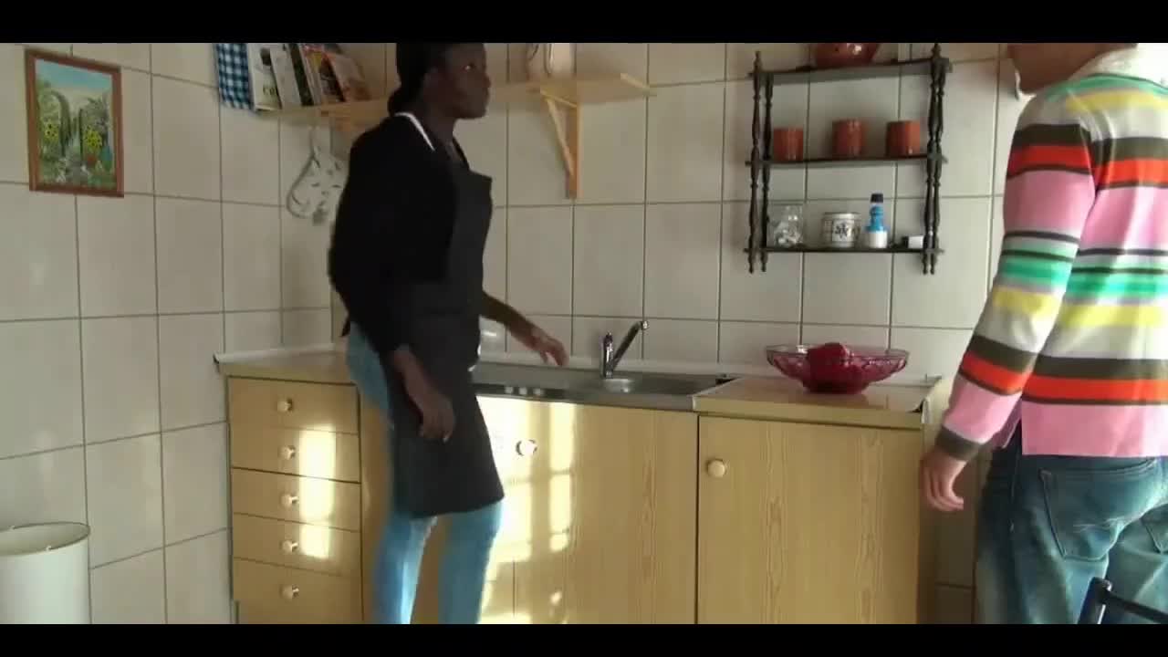 Watch The guy couldn't resist and fucked his sexy black maid right in the kitchen. Full. Duration: 06:15 | ePornBabe.