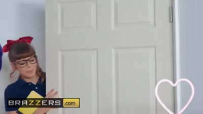 Busty Blonde College Girl Dominates Her Slim Nerdy Roommate With Her Strap-on