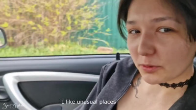 Russian nympho is fucked by stranger in an abandoned house