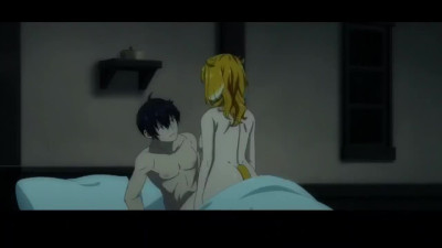 Two cute girls are pleasuring this guy's cock.Hot hentai Isekai Meikyuu In Haru Wo.