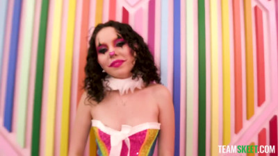 It's Time For Some Hanky-panky With a Funny Pretty Sexy Slim Curly Clown-girl