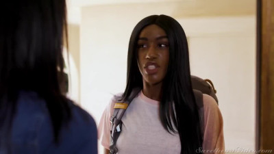 Busty lipstick lesbians share passion in beautiful interracial sex scene
