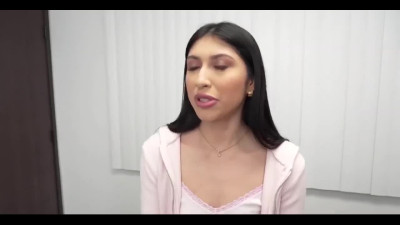 Old doctor breeds a young Latina in the clinic with the nurse watching