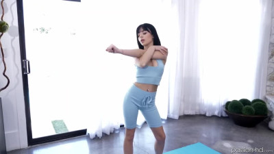 Sporty small-titted teen Aria Valencia takes dick in her hole