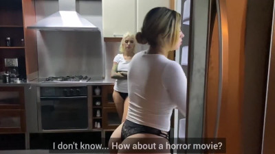 Latina Bitches Get Horny Watching Lesbian Porn and Fuck Each Other