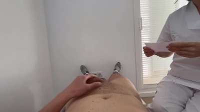 I came for depilation and got a nice handjob from this skillful beauty.