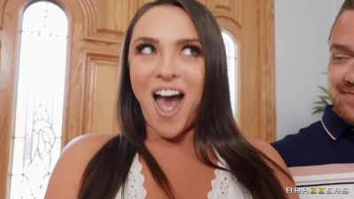 A happy guy enjoys passionate sex right away with his girlfriend and her lustful stepmother.