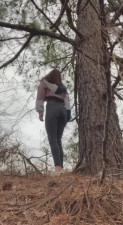 Shy babe sucks dick of her beardy friend before public sex in the park