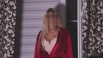 Erotic homemade sex scene with a Russian girl at night time
