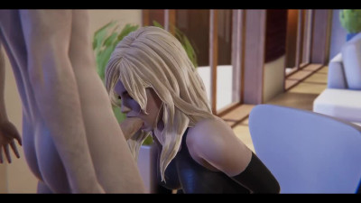 Captain Marvel in latex gloves will save the world by shoving dick in her pussy