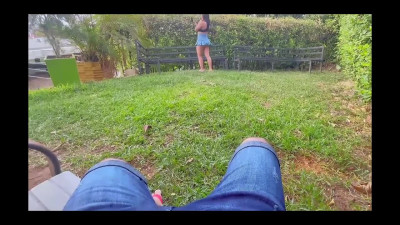 Sexy Curvy Bosomed Latina Squirted On My Cum-oozing Cock After a Hot Fuck In the Park