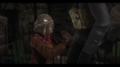Resident Evil 4 Porn Cartoon: Sexy Busty Ashley Pleases Leon With a Hot Outdoor Handjob And Fuck