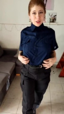 POV: Redhead police officer having dirty sex with pee-play