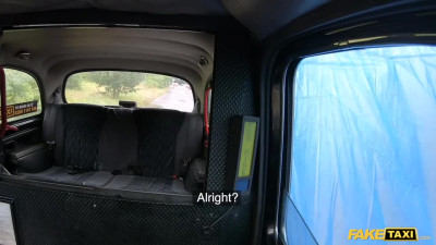 Slim Busty African Hottie Takes the Taxi Driver's White Dong In Her Hairy Pussy To Get a Free Ride