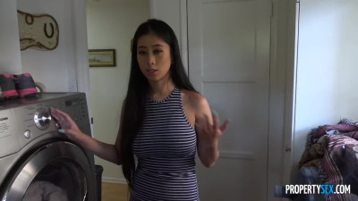 Asian woman begs to drill her hairy bush and cum on her big juicy ass