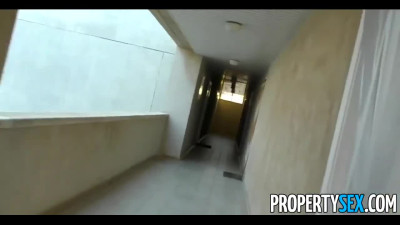 Attractive Spanish real estate agent gets intimate with one American guy