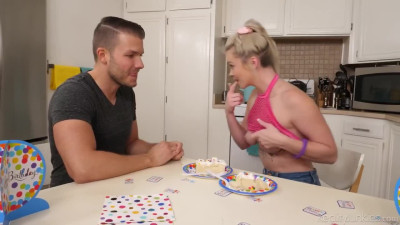 Kay Carter makes her affair in the kitchen