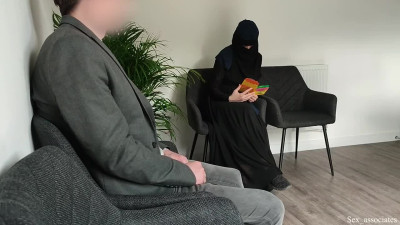 I flash dick in front of Arab girl and receptionist tries to deal with my boner