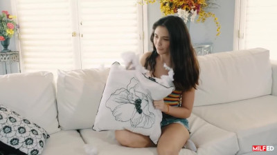Two hot females get a dildo in anal in the hottest lesbian playing