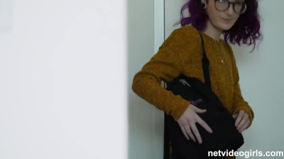Shy alt girl gets a nice cock fitting in her petite body