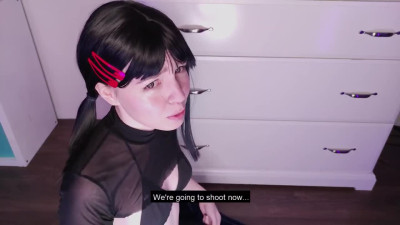 Chainsaw man cosplay girl Kobeni is face fucked and creampied by kinky stepdad