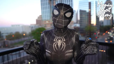 Cute Slim Curly Ebony Spider-woman Climbed Into My Apartment To Enjoy a Hardcore Fuck