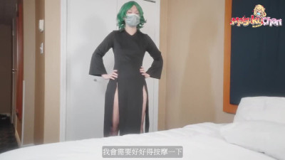 One Punch-Man - Green-haired Tatsumaki gives out juices from her pussy and gets cum on it in return