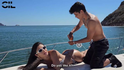 Hot Fuck On a Yacht With a Super-hot Slim Sexy Busty Colombian Cutie