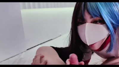 Hot as hell Chinese cosplayer squirts riding the dong