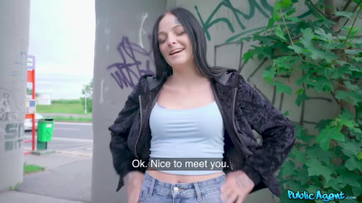 Informal girl gets to have some fun in the underpass