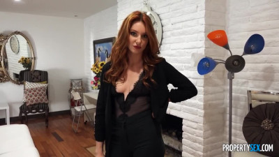 Gorgeous redhead Lacy Lennon begs to stretch her hairy pie - Property Sex