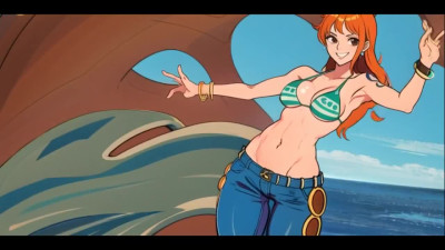 AI Nami - a hot redhead with big boobs